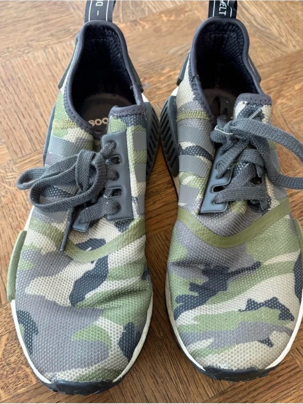 adidas Women's Camo Knit Sneakers - Green/Gray